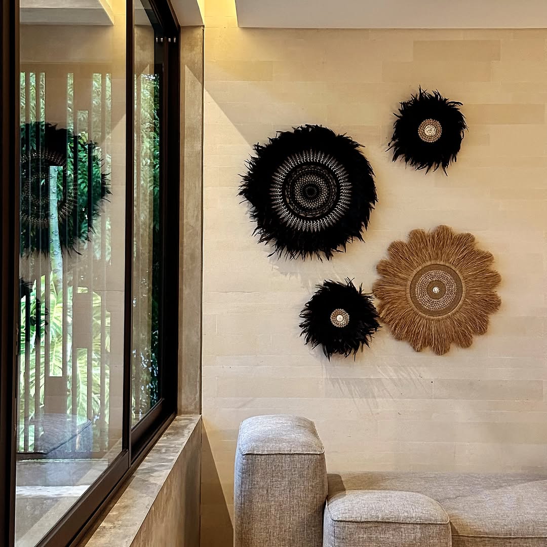 Juju Hat Blanc Coquillages — Juju Hat décoration murale bohème fait main à Bali — photo 2