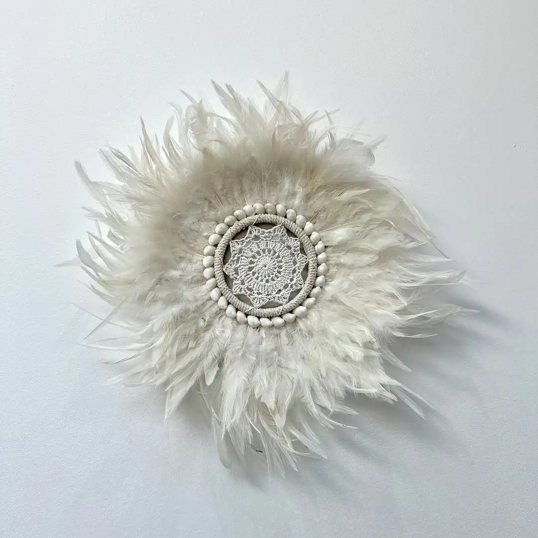Juju Hat Blanc Dentelle — Juju Hat décoration murale bohème fait main à Bali — photo 5