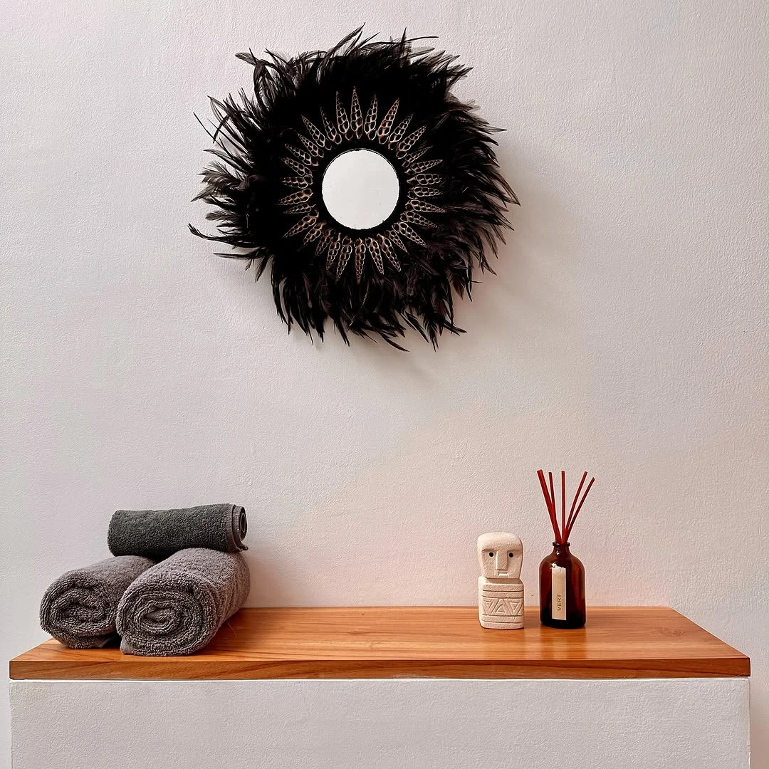 Juju Hat Noir Miroir — Juju Hat décoration murale bohème fait main à Bali — photo 5