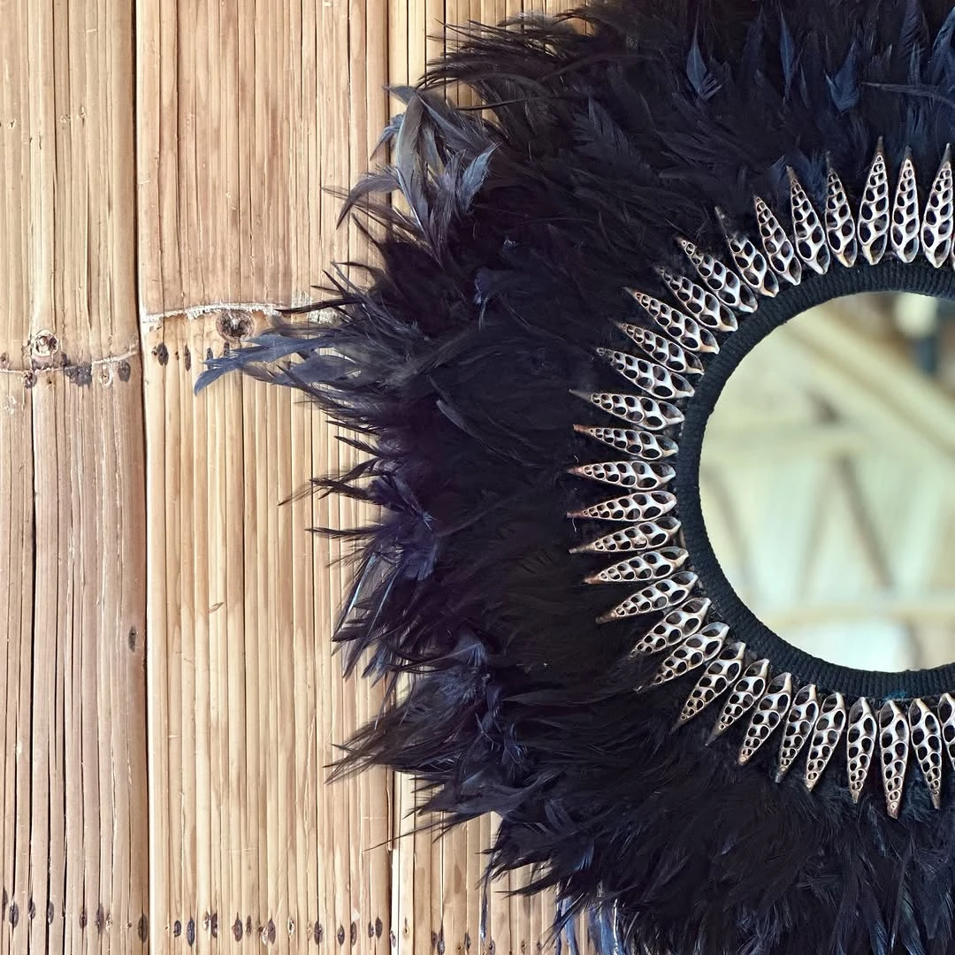Juju Hat Noir Miroir — Juju Hat décoration murale bohème fait main à Bali — photo 2