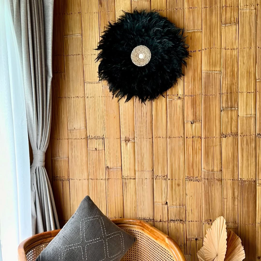Juju Hat Noir & Coquillages — Juju Hat décoration murale bohème fait main à Bali — photo 3